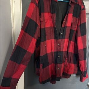 Carhartt Red and Black Plaid Coat